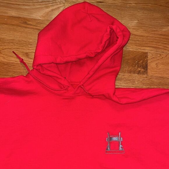 Soft Red Trucker Truck Driver Kenworth Sales Logo Hooded Hoodie Sweatshirt XL - Picture 3 of 4